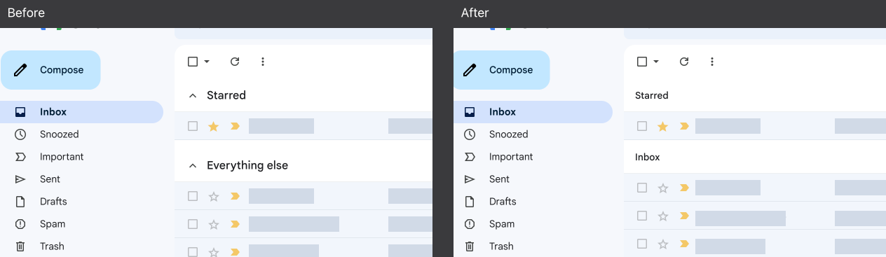 Small visual change the extension does to Gmail