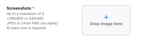 Chrome Web Store upload field rejecting WebP format